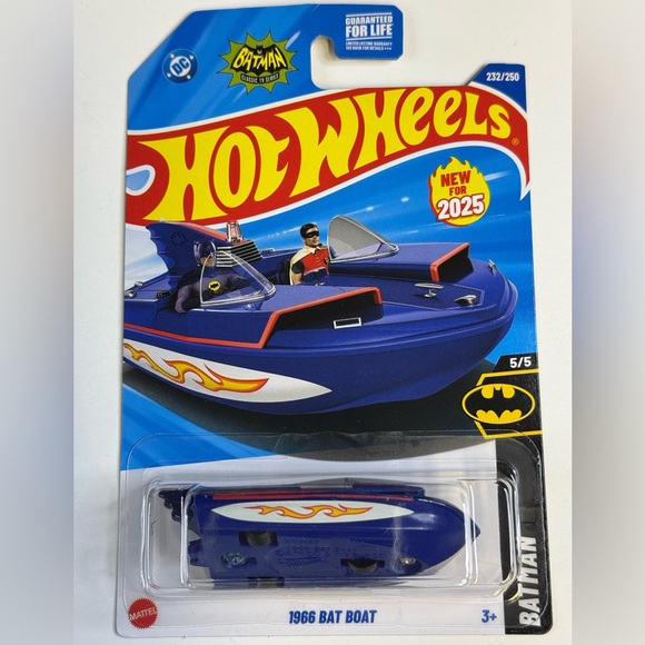 Hot Wheels BATMAN CLASSIC TV SERIES 1966 BAT BOAT HW: BATMAN 5/5 - Picture 1 of 9